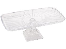Prato para Bolo de Cristal Lyor Retangular - Quadratta 35,8x18,4cm Prato para Bolo de Cristal Lyor Retangular - Quadratta 35,8x18,4cm