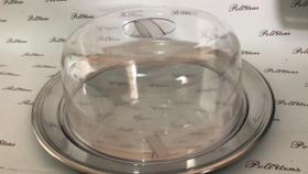 Prato Para Bolo De Inox 31cm De Ø Com Tampa