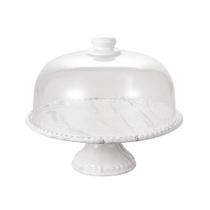 Prato Para Bolo/Doces Ø27,5cm em Porcelana Marble Hauskraft