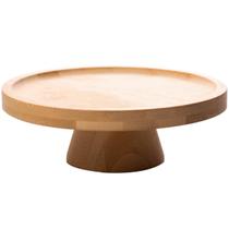 Prato Para Bolo Em Bambu Com Pé 20X7Cm Lyor Prato Para Bolo Em Bambu Com Pé 20X7Cm Lyor