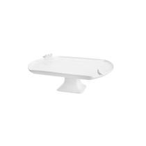 Prato para bolo em porcelana com pé Wolff Birds 31x29x10cm