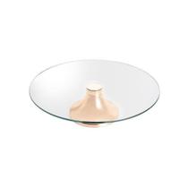Prato para bolo em vidro com pé Wolff Monâco 40x9cm rosé Prato para bolo em vidro com pé Wolff Monâco 40x9cm rosé