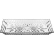 Prato para Bolo Home&Co 3x32x17cm Eco Crystal Transparente Servir na Mesa Posta e Cozinha