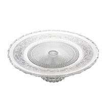 Prato para Bolo Lyor Angel de Vidro com Pé 30cm x 30cm x 10c