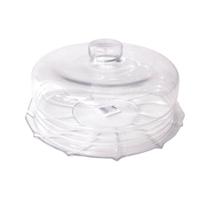 Prato para Bolo Sem PÃ 29x13,5 cm Incolor - Luvidarte