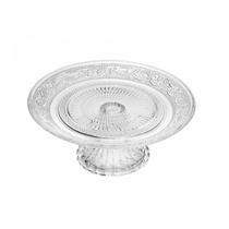 Prato Para Bolo Sobremesa de Vidro Com Pé Angel Lyor 18cm