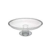 Prato Para Bolos E Doces Em Cristal Pearl Com Pé 19X9Cm