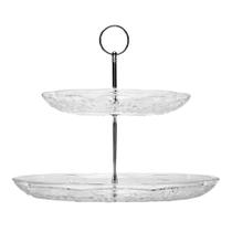 Prato para Doce 2 Andares New Butterfly 20cm/26cm Cristal Prato para Doce 2 Andares New Butterfly 20cm/26cm Cristal