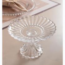 Prato para Doce com Pé Wolff Geneva 16cm x 10cm Cristal Prato para Doce com Pé Wolff Geneva 16cm x 10cm Cristal