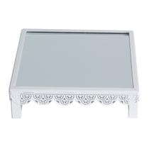 Prato Para Doces Branco De Ferro Com Espelho 21cm Bon Gourmet Prato Para Doces Branco De Ferro Com Espelho 21cm Bon Gourmet