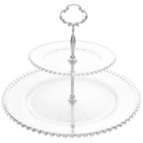Prato para doces de cristal Pearl 2 andares Wolff