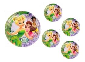 Prato para festa fadas Disney 8 unidades - Regina Festas