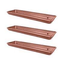 Prato Para Jardineira Floreira Tabaco 50cm Nutriplan Kit 3 Prato Para Jardineira Floreira Tabaco 50cm Nutriplan Kit 3