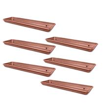 Prato Para Jardineira Floreira Tabaco 50cm Nutriplan Kit 6 Prato Para Jardineira Floreira Tabaco 50cm Nutriplan Kit 6