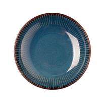 Prato para Massa Lyor Linear de Cerâmica Azul 23cm Prato para Massa Lyor Linear de Cerâmica Azul 23cm