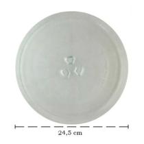 Prato para Microondas em Vidro 24,5Cm com 3 Trevos