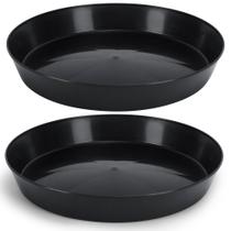 Prato para Plantas Austin Planter Base de 46 cm Caixa com 2 Preto Prato para Plantas Austin Planter Base de 46 cm Caixa com 2 Preto