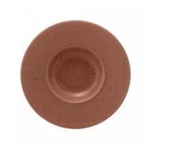 Prato para Risoto de Cerâmica Mist Marrom Matte 26cm - Wolff