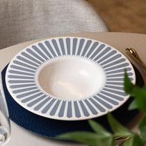Prato para Risoto Mediterrâneo 28cm Azul Cerâmica Wolff Prato para Risoto Mediterrâneo 28cm Azul Cerâmica Wolff