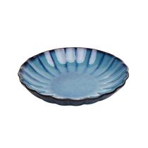 Prato para Risoto Wolff Scallop de Cerâmica Azul 23cm Prato para Risoto Wolff Scallop de Cerâmica Azul 23cm