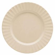 Prato para Sobremesa 20cm Gerbera Bege Melamina Mesa Posta Cozinha Servir Prato para Sobremesa 20cm Gerbera Bege Melamina Mesa Posta Cozinha Servir