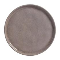 Prato para Sobremesa 21,5cm Cinza Bio Shimeji Porto Brasil Cerâmica Stoneware Prato para Sobremesa 21,5cm Cinza Bio Shimeji Porto Brasil Cerâmica Stoneware