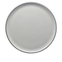 Prato Para Sobremesa De Cerâmica Branco Com Cinza 21cm Noah - NDI