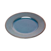 Prato para sobremesa de ceramica linear azul 20cm Prato para sobremesa de ceramica linear azul 20cm