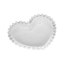 Prato para Sobremesa de Cristal Coração - Lyor - 18x15cm