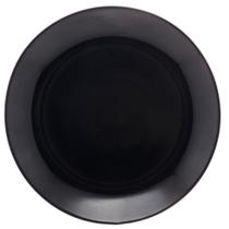 Prato para Sobremesa de Vidro Opalino 19cm Lyor Diwali Black Mesa Posta Servir Doces e Lanches