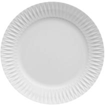 Prato para Sobremesa em Porcelana Diamante Germer 20,5cm Branco Mesa Posta