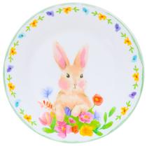 Prato para sobremesa em vidro opalino com estampa de Páscoa Candy Vibrante 18 cm Prato para sobremesa em vidro opalino com estampa de Páscoa Candy Vibrante 18 cm