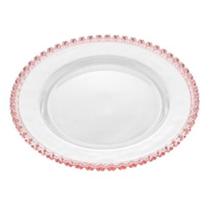 Prato Para Sobremesa Lyor de Cristal Borda Coração 20cm