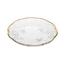 Prato para Sobremesa Lyor New Butterfly com Fio de Ouro Prato para Sobremesa Lyor New Butterfly com Fio de Ouro