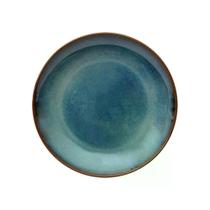 Prato para sobremesa Noir em ceramica D20,5 cor azul