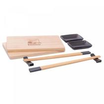Prato Para Sushi Sapporo De Bambu C/8 Peças 5460 Lyor Prato Para Sushi Sapporo De Bambu C/8 Peças 5460 Lyor
