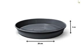 Prato Para Vaso 20 Cm Preto Goyama