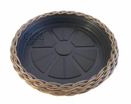 Prato Para Vaso De Planta 24 Cm De Diâmetro - 2 Unidades - Trançado em Fibra Sintética Prato Para Vaso De Planta 24 Cm De Diâmetro - 2 Unidades - Trançado em Fibra Sintética