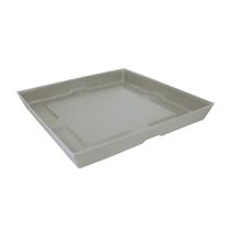 Prato para Vaso Quadrado Slim 23 Japi Cinza/Cimento