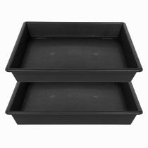 Prato para vasos NIMYAU quadrado 14 polegadas, kit com 2, reforçado Prato para vasos NIMYAU quadrado 14 polegadas, kit com 2, reforçado
