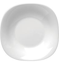 Prato Parma Bormioli Rocco 4x23x23cm Vidro Temperado Branco 6pçs Utensílio de Mesa para Servir e Jantar