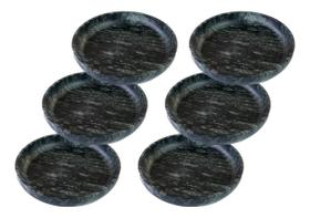 Prato Pedra Sabão 28 X 3 Cm Borda Alta - Kit Com 06 Unidades