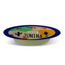 Prato Petisqueira Laminado Junina Kraft - 18 Cm - 8 Unidades - Cromus Festas - Rizzo