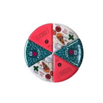 Prato Pizza - Kit Com 06 Pratos Formato Pizza Melamina Rígida