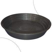 Prato Plástico 14 Cm Preto Redondo Vaso Planta 11 Cm Fundo