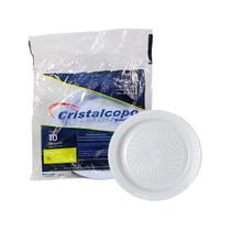 Prato plastico 15cm descartavel cristalcopo c/ 100 un raso Prato plastico 15cm descartavel cristalcopo c/ 100 un raso