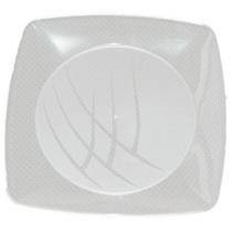 Prato plastico 15cm quadrado cristal 8516 / 10un / prafesta