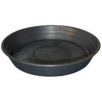Prato Plástico 17 Cm Preto Redondo Vaso Planta 13 Cm Fundo