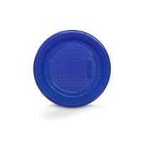 Prato plástico azul 15cm para festas - 100un