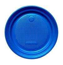 Prato Plástico Descartável Azul Escuro PR15 Com 10 Unidades Plastik Prato Plástico Descartável Azul Escuro PR15 Com 10 Unidades Plastik